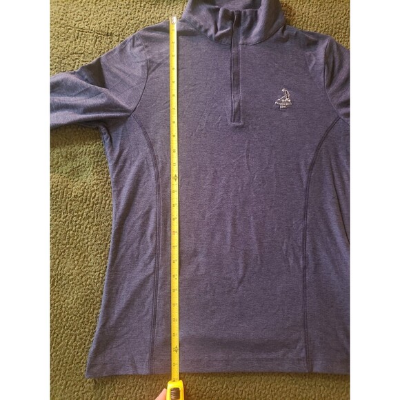 Peter Millar Women Size M Blue 1/4 Zip Golf Pull Over Pinehurst US Open UPF 50+ - Picture 9 of 10